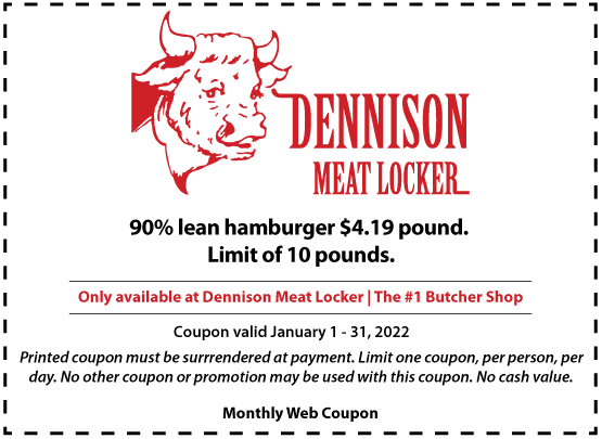 Dennison Monthly Coupon January 2022