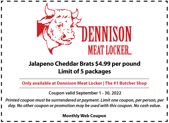 Dennison Monthly Coupon September 2022